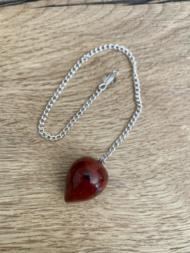 Pendule Goutte Jaspe rouge