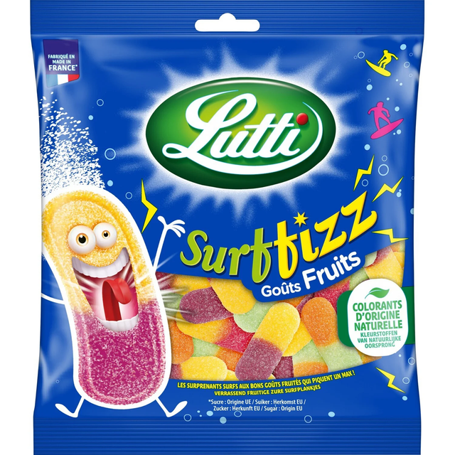 Bonbons Surffizz goût fruits LUTTI 200g