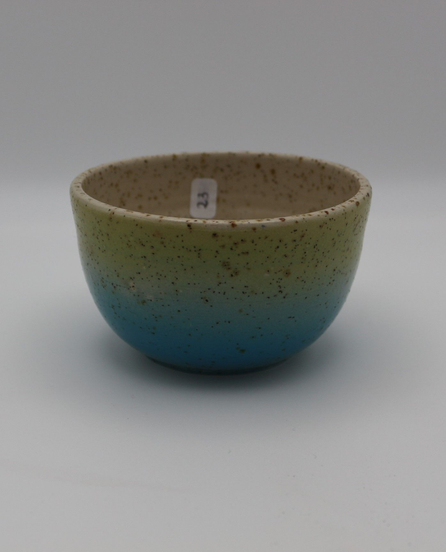 Bol moucheté bleu ciel et vert pistache