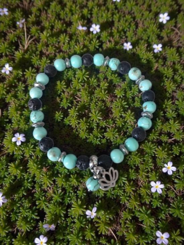 Bracelet Howlite Turquoise - Ancrage & protection