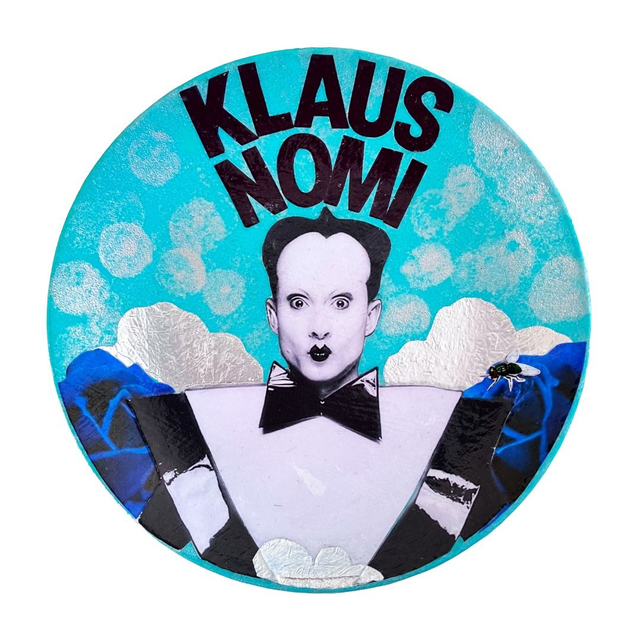 &quot;Klaus Nomi&quot; Aqua Upcycled Wall Plate - House of Frisson