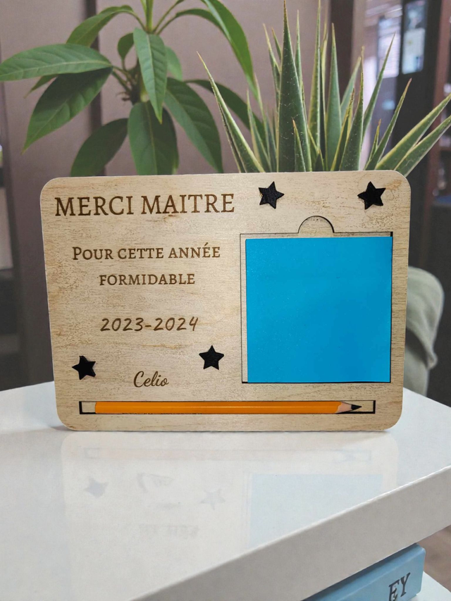 PANCARTE BLOC-NOTES + CRAYON (Maitre , Maitresse , Atsem)