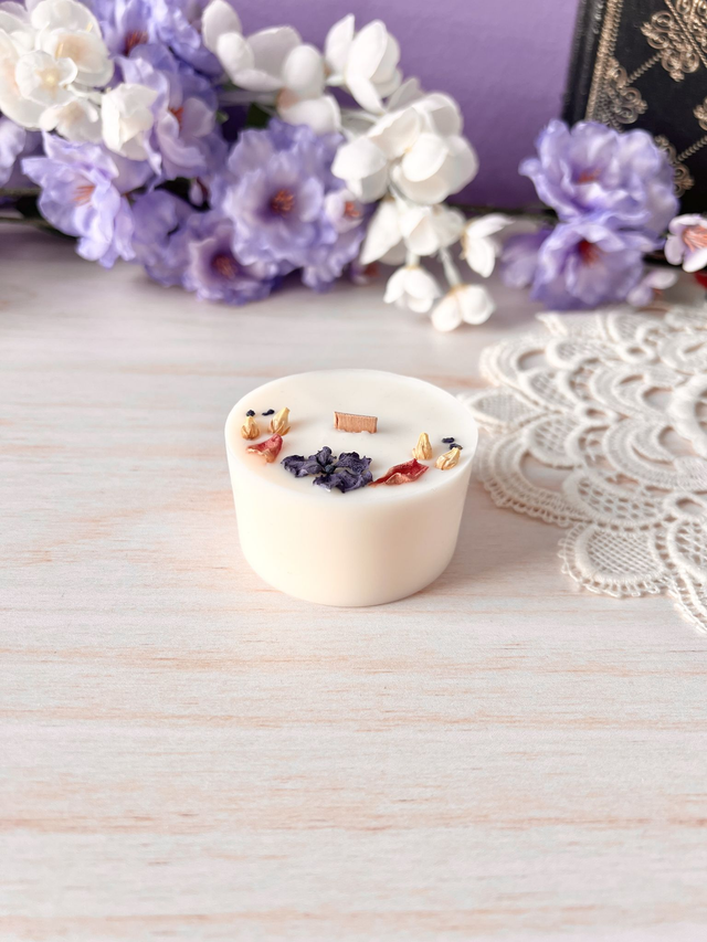 💜 Maxi bougie fleurie - parfum Douce Lueur