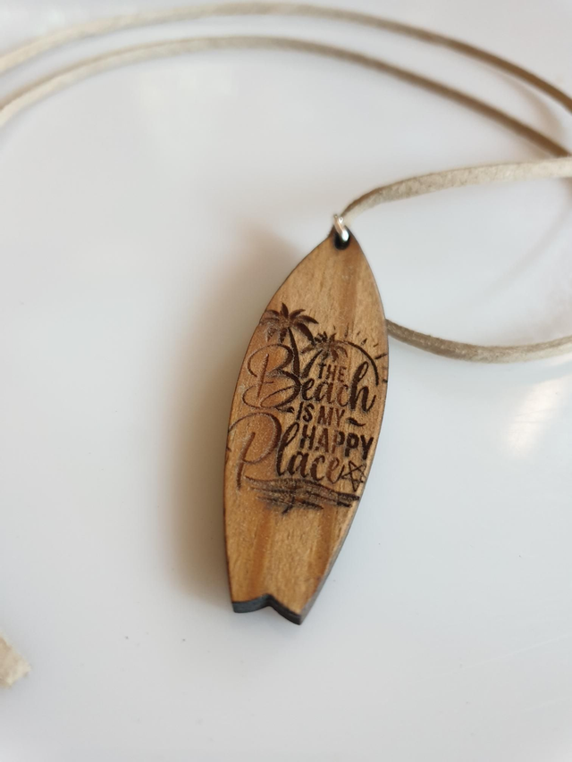 Pendentif surf palmiers bijoux chic de l'été 