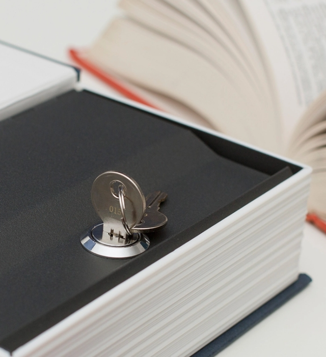 Petit coffre-fort en forme de livre