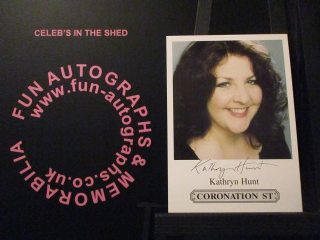 Kathryn Hunt (Angela Harris) Original Coronation Street Pre-Print Cast Card