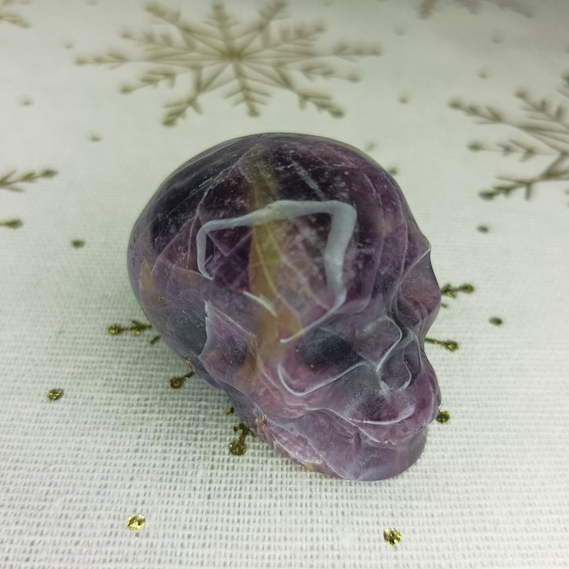 Améthyste Violette / Crâne Sculpté / 70 gr / Grade A