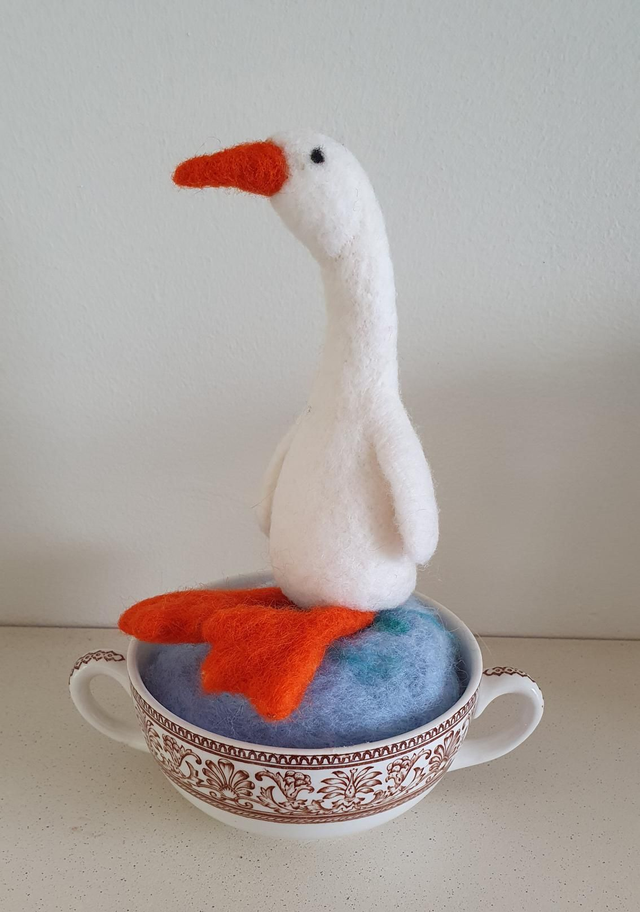 Cup Art - Duck in a Puddle