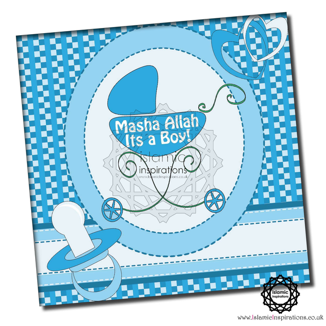 Blue Glitter Greeting Card - NWB003 