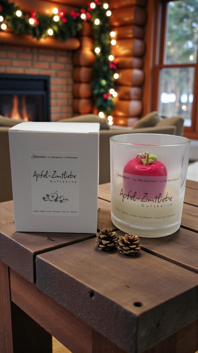 Duftkerze - Apfel-Zimtliebe