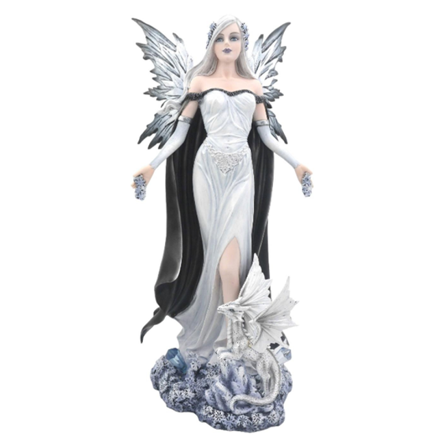 Fée grande - Blanche avec dragon blanc