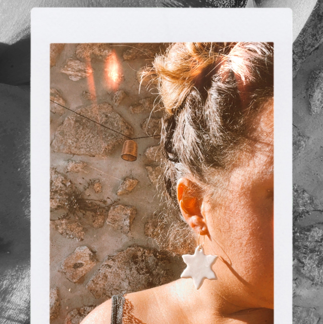 Boucles d’oreilles en céramique - flocon