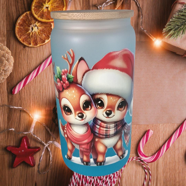 Verre à paille couple 