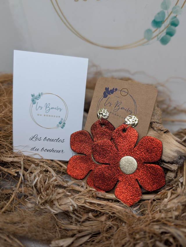 Boucles d'oreilles Ginette cuivré gi013