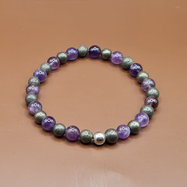 Bracelet Améthyste – pyrite