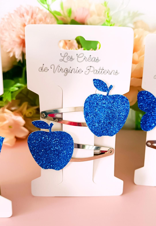 Duo de pinces paillettées - accessoire féminin brillant pour enfant 