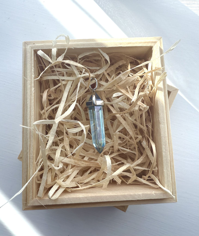 Angel Aura Pendant Sterling Silver in Oak Gift Box