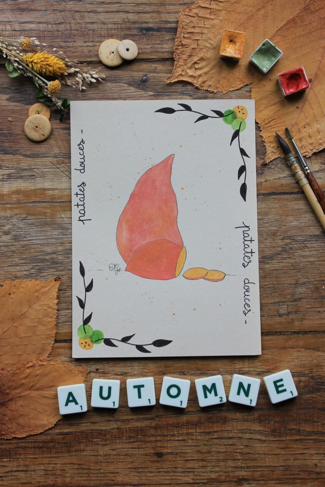 Carte Légume Patates Douces