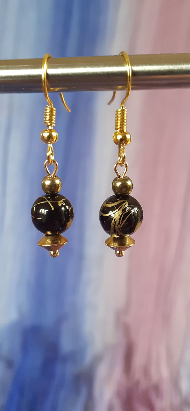 Rana Parue Noir Collier & Boucles d'oreilles