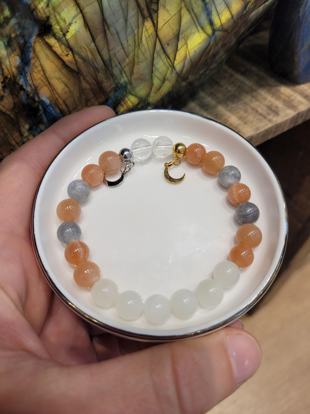 &quot;Éclat lunaire&quot; - Bracelet Signature Gemme Céleste