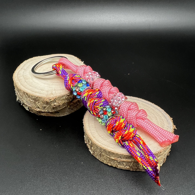 Porte clé PARACORD perle style pandora 