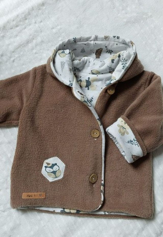 Veste  taille 62 /68 "Hibou"