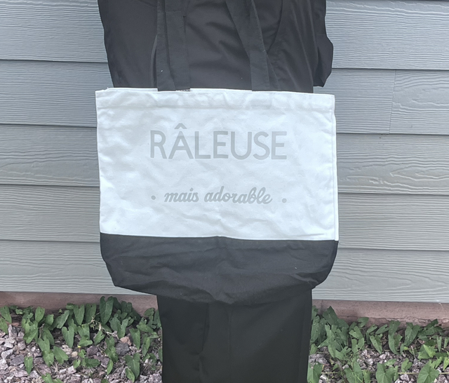 Sac en coton grand format – “Râleuse mais adorable”