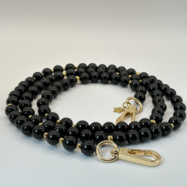 Bandoulière Agathe noire 120 cm