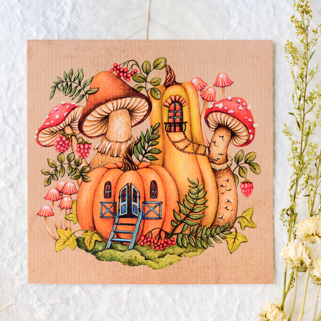 &quot;Fairy Village&quot; postcard