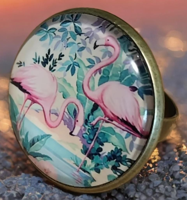 Bague 'Vintage Flamingo'