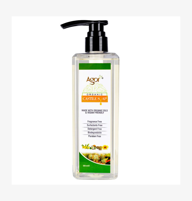 Agor Organic Liquid Castile Soap Unscented - Vegan (500ml)