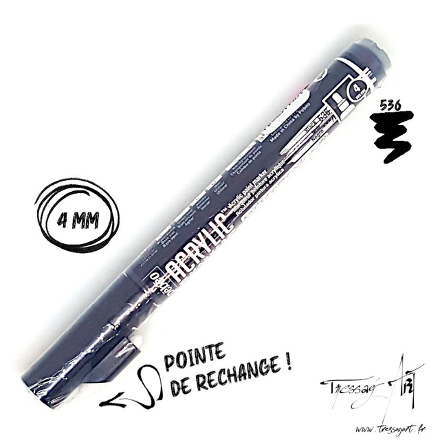PEBEO - MARQUEUR ACRYLIQUE 4mm - NOIR - PB007536