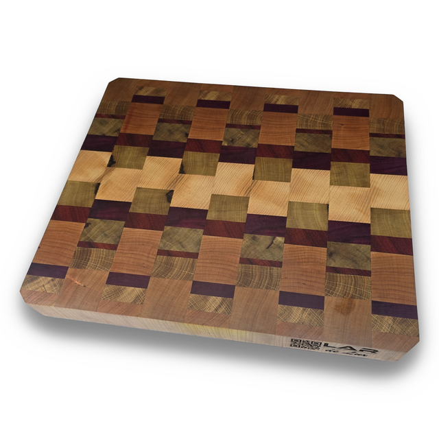 Sztorcowa deska do krojenia, 36x29,5x3,8cm Amarant Cherry Dąb Frake Jesion Padok XL