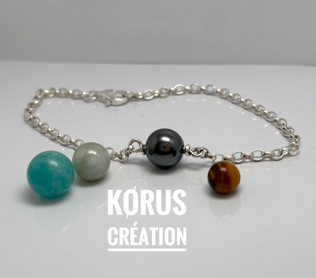 Bracelet perle Hematite Ø 8,2mm 