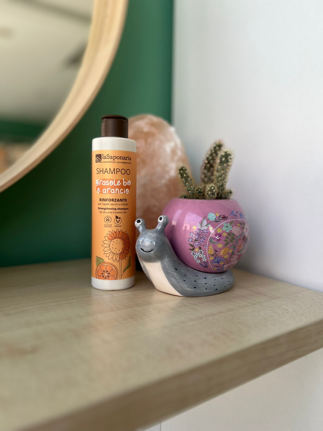 Shampoo Bio Rinforzante Girasole e Arancia di La Saponaria (200 ml)
