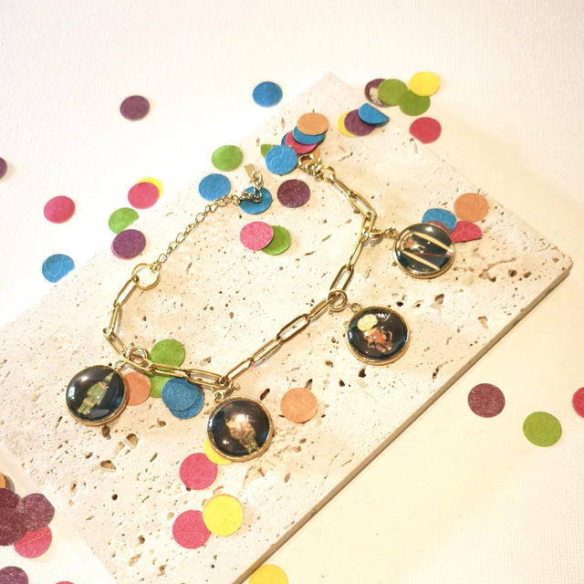 Charm’s Carnaval – Acier inox et verre – interchangeable – Bijou personnalisable