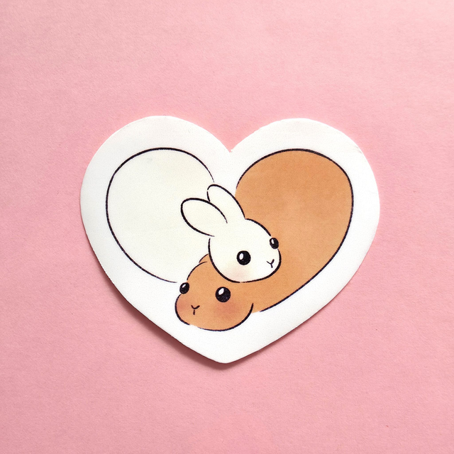 Somebunny loves you - Laminated sticker