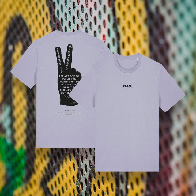 GLORYWAVES PEACE TEE LILA UNISEX