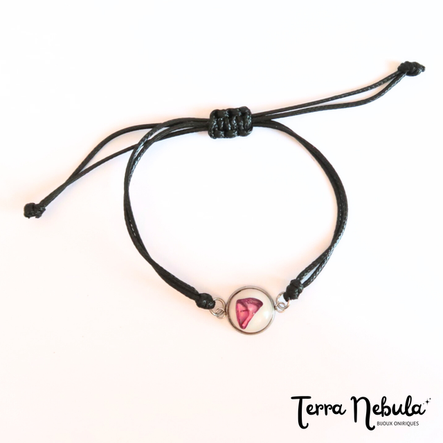 Bracelet cordon Éclat rose | BR283
