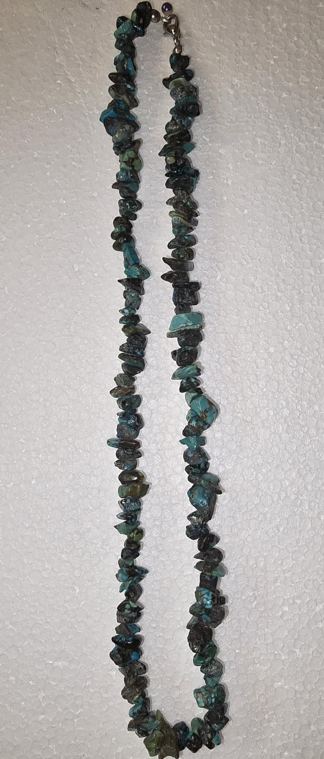 African Turquoise (Jasper) Chip Gemstone Necklace 