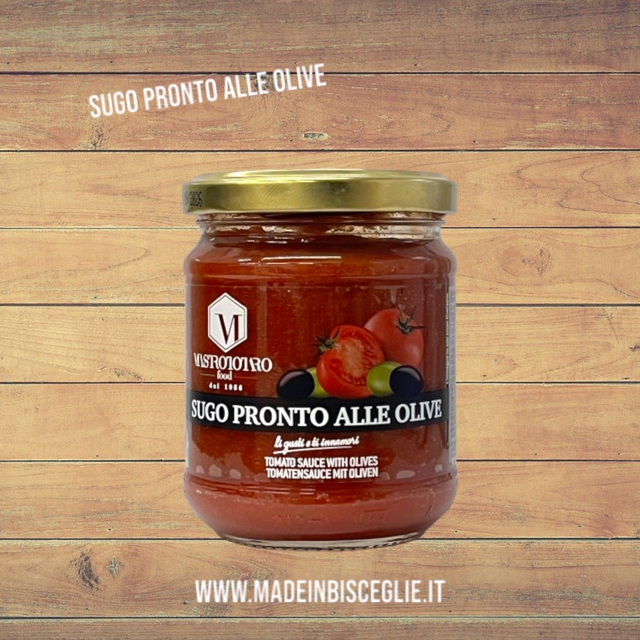 Sugo pronto alle olive - 180gr - Mastrototaro Food