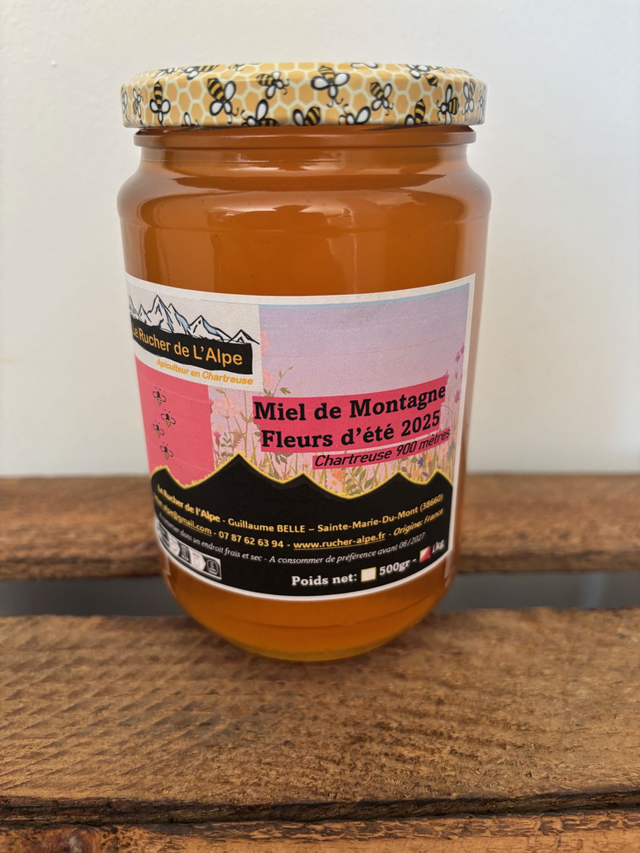 Miel de Montagne Chartreuse été 2025 (médaille de bronze au concours fermier d'Or AuRA 2023)