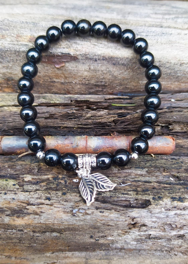  Bracelet Tourmaline Noire Et Argent 