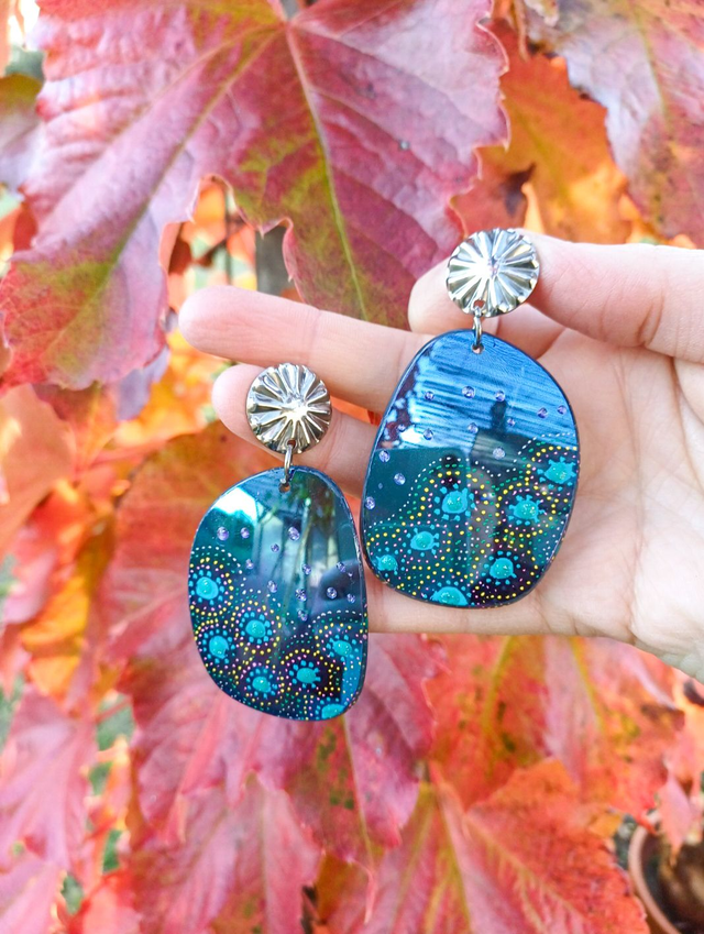 Collection Céleste - Boucles d'oreilles verres de lunettes - Version Polaris