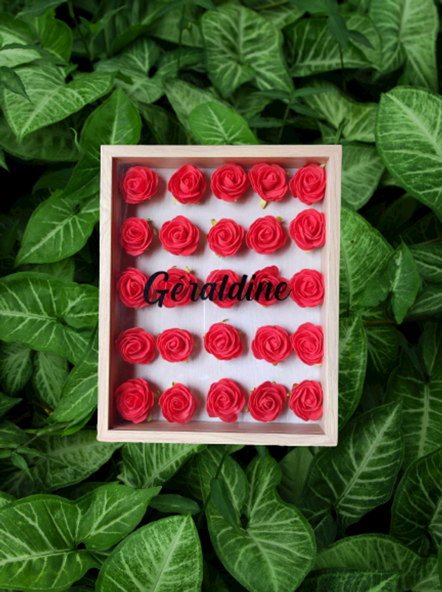 Cadre personnalisé thème rose