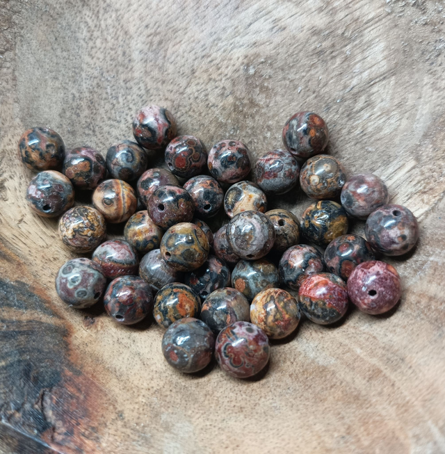 Jaspe Léopard / Boule de 8 mm à l&#039;unité / Pierres Naturelles Rondes et Polies