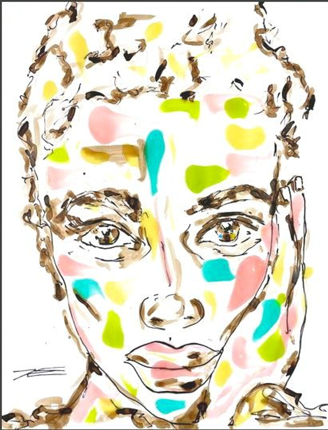 Oeuvre sur papier - Maeva - 50x65cm 