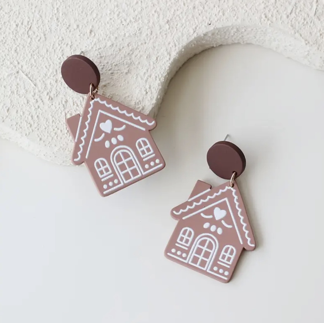 Gingerbread House earrings