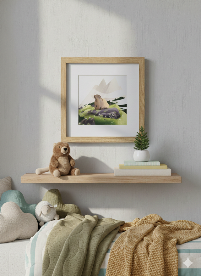 Cadre marmotte 20x20 cm