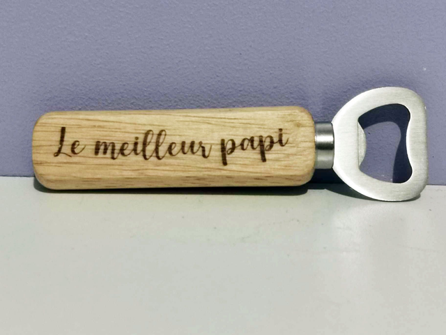 Décapsuleur gravé &quot;Le meilleur papi&quot;